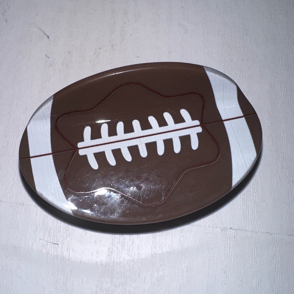 Football hair claw clip. Never worn